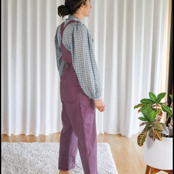 Caron Callahan BRIA jumpsuit/coveralls/overalls MULBERRY - Size M 6/8 EUC! Yummy - Picture 3 of 10